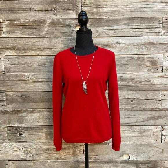 ✨🌹Talbots Red Cashmere Sweater🌹✨ - Picture 4 of 6